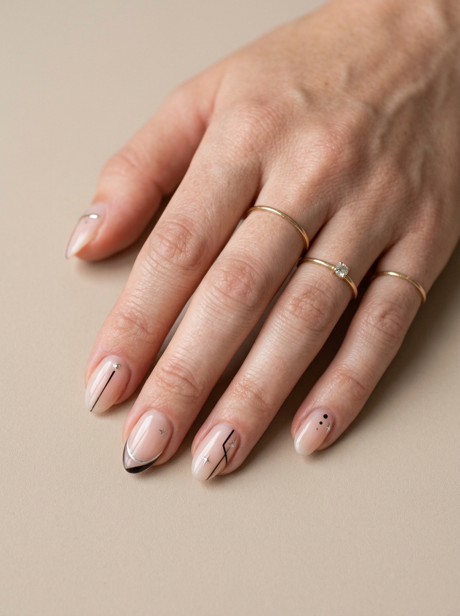 Edgy Nude Nails als Cool Nails Inspiration 2026